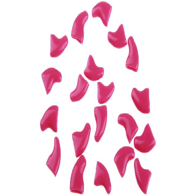 Cat nail clip on pink color medium size