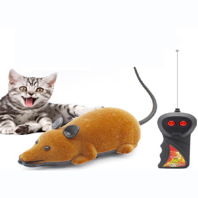 Brown wireless electronic remote control mouse toy