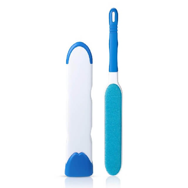 Blue pet hair remover reusable anti-lint brush