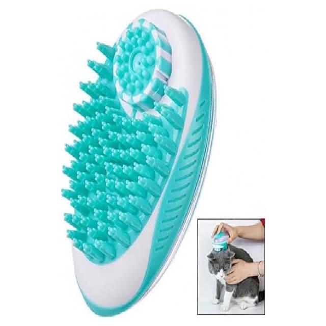 Blue pet bath brush