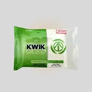 KWIK ANTI BACTERIAL WIPES TISSUES