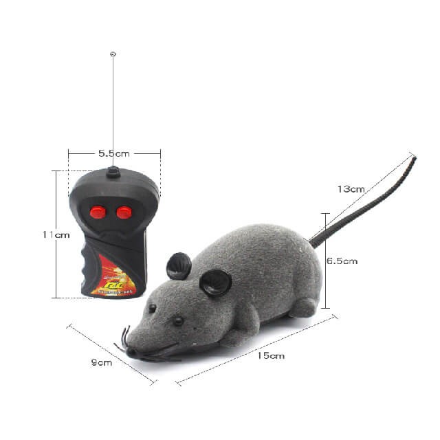 Grey wireless electronic remote control mouse toy