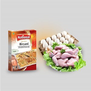 Buy 1 Kg Chicken+ eggs tray and get biryani masala Free